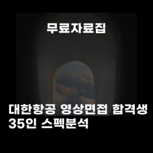 [무료자료집]대한항공 35인 스펙 통계 자료집